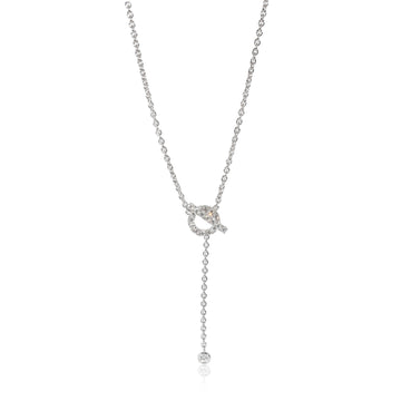 HERMES Finesse Fashion Necklace in 18k White Gold 0.55 CTW