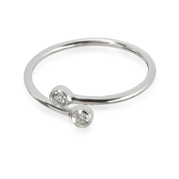 TIFFANY & CO. Elsa Peretti Diamond Hoop Ring in Platinum 0.1 CTW