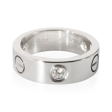 CARTIER Love Ring in 18k White Gold 0.22 CTW