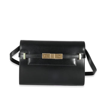 SAINT LAURENT Black Box Leather Small Manhattan Bag