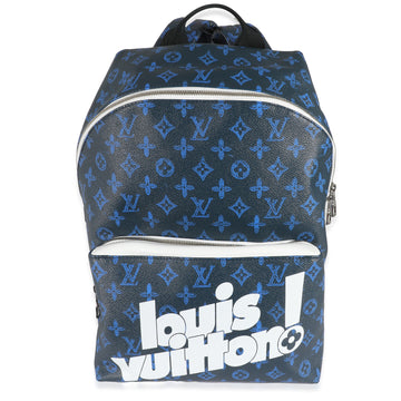 LOUIS VUITTON Blue Monogram Canvas Everyday Discovery Backpack
