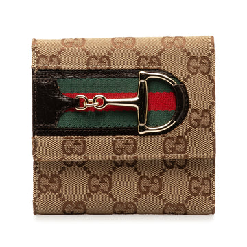 GUCCI GG Canvas Web Hasler Small Wallet Small Wallets