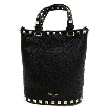 VALENTINO Rockstud Shoulder Bag Handbag Black Women's Z0006304
