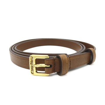 MIU MIU Leather belt Brown ROVERE Calfskin [cowhide] 5CC553EFXF031685
