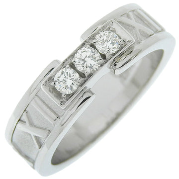 TIFFANY&Co. Atlas Ring K18 White Gold x Diamond Approx. 7.5g Women's I222323001