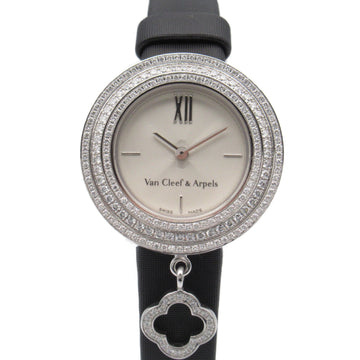 VAN CLEEF & ARPELS charm mini watch Wrist Watch VCARO29900 Quartz Silver K18WG[WhiteGold] Leather belt VCARO29900