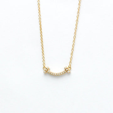 TIFFANY T Smile Mini Diamond Necklace Yellow Gold [18K] Diamond Men,Women Fashion Pendant Necklace [Gold]