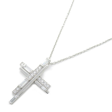 HARRY WINSTON Traffic Accent Cross Diamond Necklace Necklace Clear Pt950Platinum Clear
