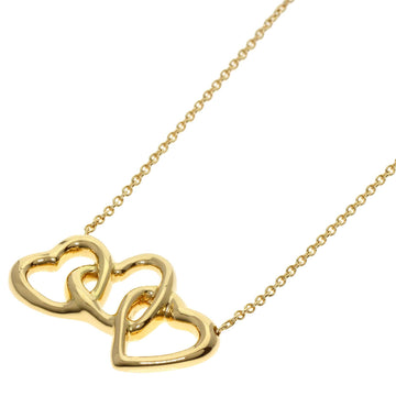 TIFFANY & Co. Triple Heart Necklace, 18K Yellow Gold, Women's,