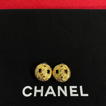 CHANEL Coco Mark Motif Earrings for Women, Gold, 27225