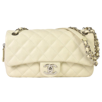 CHANEL Matelasse Shoulder Bag, Caviar Skin, Off-White, 8-digit, 20-series [manufactured in 2014] ITKNVA7GPAI0