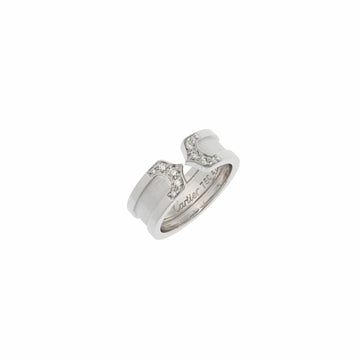 CARTIER C2 Diamond #47 - No. 7 Women's K18 White Gold Ring