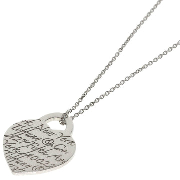 TIFFANY Notes Heart Tag Necklace Silver Women's &Co.