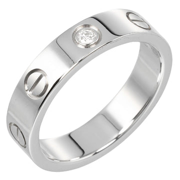CARTIER Love Wedding Ring Size 7, K18 WG White Gold, 1P Diamond, Approx. 4.34g I122924024