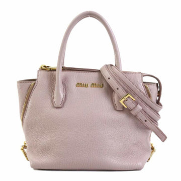 MIU MIUMIU Handbag Shoulder Bag Leather Pink Ladies