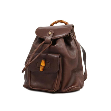 GUCCI Rucksack Bamboo 003 2852 0030 0 Leather Brown Ladies
