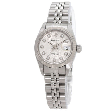 ROLEX 79174G Datejust 10P Diamond Watch Stainless Steel/SS/K18YG Ladies