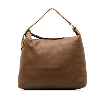 GUCCI Interlocking G Bag 309530 Brown Leather Women's