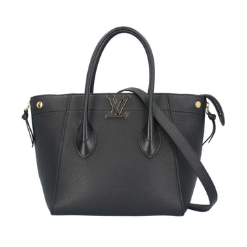 LOUIS VUITTON Freedom Shoulder Bag Leather M54843 Black Women's