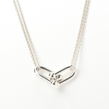 TIFFANY & Co. Hardware Large Double Link Pendant Necklace in Sterling Silver