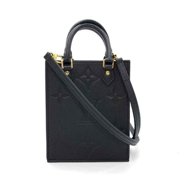 LOUIS VUITTON Bag Petit Sac Plat Black Shoulder Pochette Crossbody Handbag 2way Ladies Monogram Empreinte Leather M81417 LOUISVUITTON