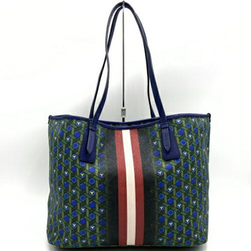 BALLY tote bag multicolor striped line green navy blue men's women's USED ITAP4Y2ZMKNK