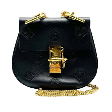 CHLOeChloe  Shoulder Bag Heart Diamond Spade Leather Black Women's z0457