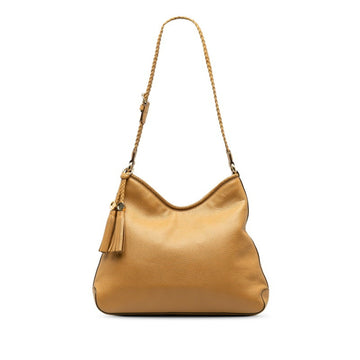 GUCCI Tassel Bag 336659 Camel Brown Leather Women's