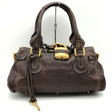 CHLOeChloe  0403515191 Handbag Shoulder Bag Paddington Key and Lock Brown Leather Women's ITZR8KWQE5S8