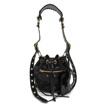 BALENCIAGA Shoulder Bag Black Embossed leather 70243123EBM1000