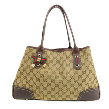 GUCCI 163805 GG Sherry Line Tote Bag Canvas Women's