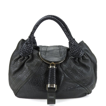 FENDI Handbag Spy Bag 8BR511 Leather Black Women's