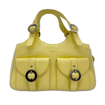 GIVENCHY handbag leather light yellow silver women's z0717