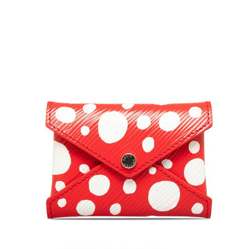 LOUIS VUITTON x YK Yayoi Kusama Collaboration Pochette Kirigami Small Pouch Only M81959 Red White Leather Ladies