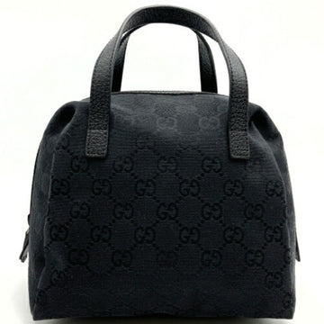 GUCCI 124542 2888 Handbag Bag GG Canvas Leather Black Ladies ITTMEI725OTG