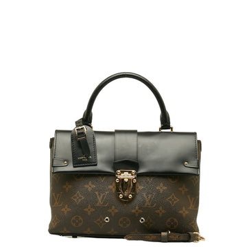 LOUIS VUITTON Monogram One Handle Flap Bag MM Handbag Shoulder M43125 Brown Noir Black PVC Leather Ladies