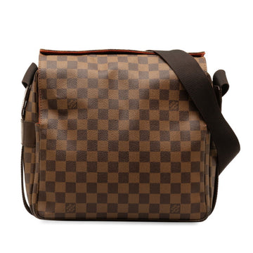 LOUIS VUITTON Damier Naviglio Shoulder Bag N45255 Brown PVC Women's