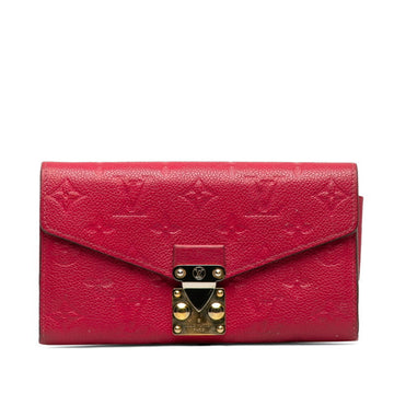LOUIS VUITTON Monogram Empreinte Portefeuille Metis Long Wallet M62459 Freesia Pink Leather Women's
