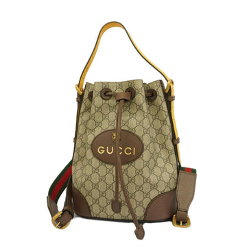 GUCCI Backpack GG Supreme Sherry Line 473875 Leather Brown Men's Women's