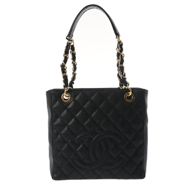 CHANEL Matelasse PST Tote Black A50994 Women's Caviar Skin Bag