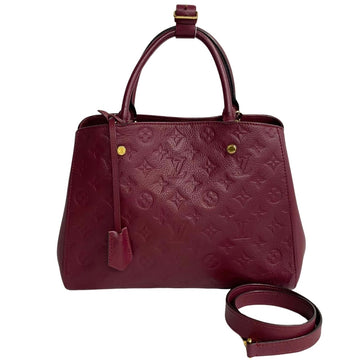 LOUIS VUITTON Montaigne MM Monogram Empreinte 2way Handbag Shoulder Bag 96456