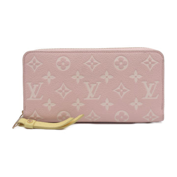 LOUIS VUITTON Zippy Wallet Long M81279 Monogram Empreinte Pink x Beige Yellow White Round