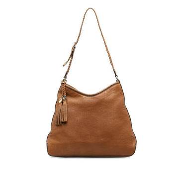 GUCCI 257026 Women's Leather Shoulder Bag Brown