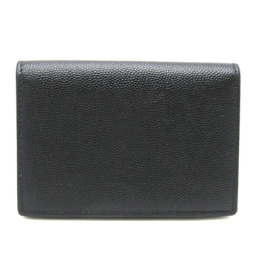 SAINT LAURENT 469338 Leather Card Case Black