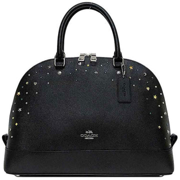 COACH handbag black Sierra Stardust F22300 ec-19929 leather  studs star heart ladies