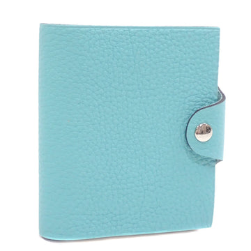 HERMES Ulysse Notebook Cover Blue Sunseal Taurillon Clemence T Stamp Made Around 2015  Women's Men's 325175A A6046790