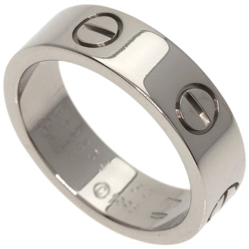 CARTIER Love Ring #53 Ring, 18K White Gold, Women's,