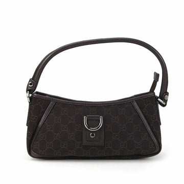GUCCI Shoulder Bag 293583 Abby GG Canvas Leather Dark Brown Women's