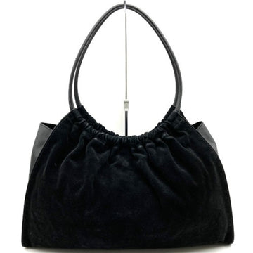 GUCCI 001 4332 Tote Bag Shoulder Black Suede Leather Women's ITU09ROTOC4I