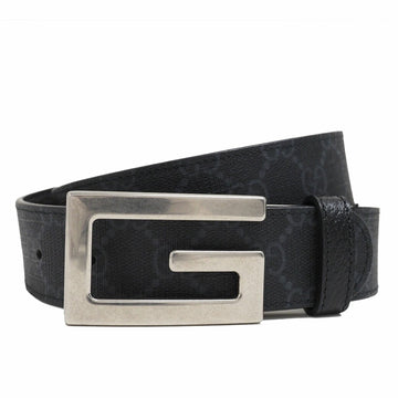 GUCCI Square G Buckle Reversible Belt 35mm 80cm Black Men's 26974 Leather